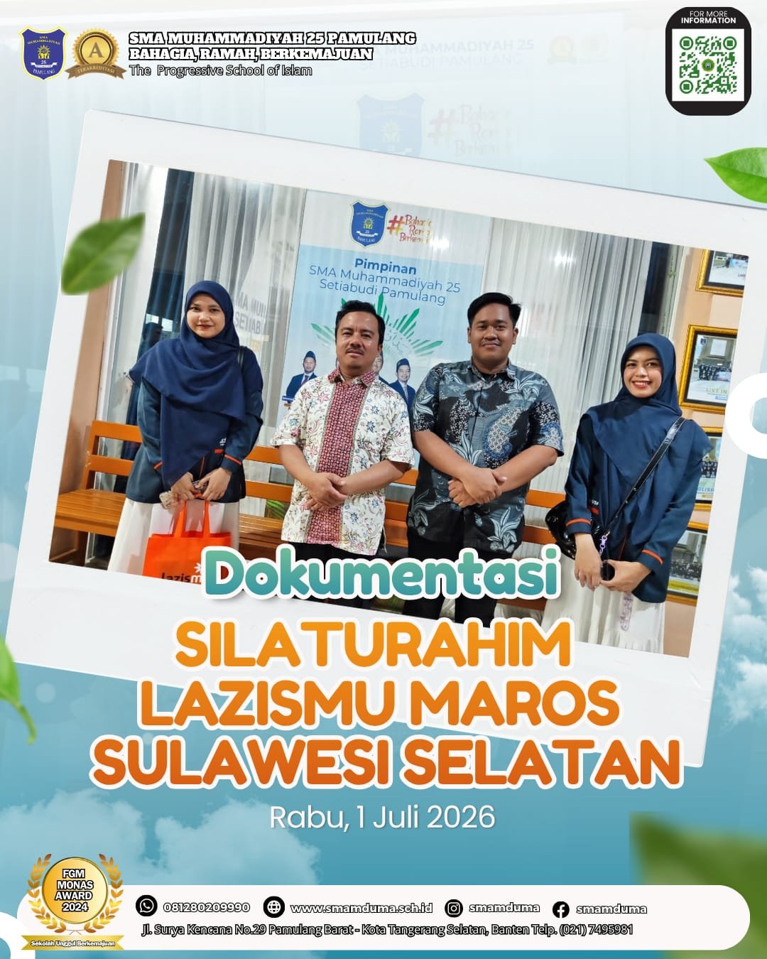 Jalin Silaturahim, SMAMDuma Buka Peluang Kolaborasi dengan LAZISMU Maros